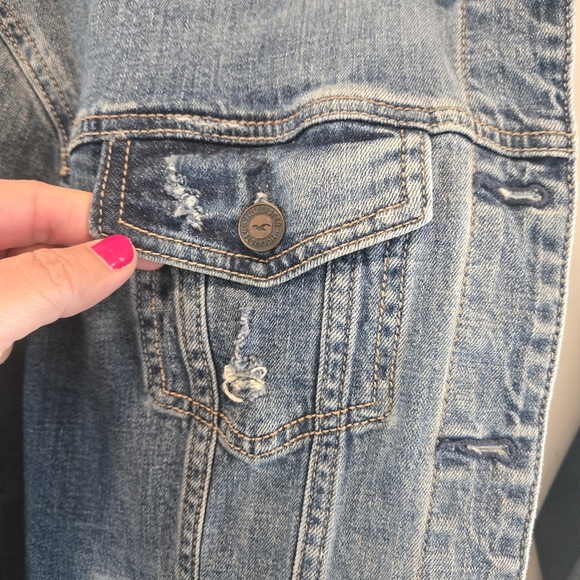 Hollister Distressed Blue Jean Jacket - Picture 6 of 12